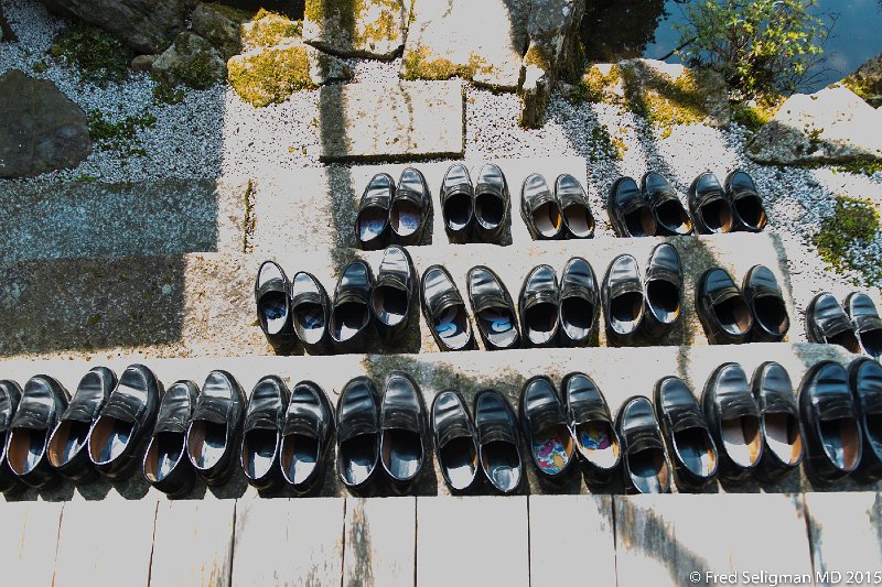 20150313_120612 D4S.jpg - Shoes of group of high school students visiting the Temple